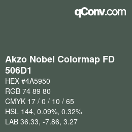 Color code: Akzo Nobel Colormap FD - 506D1 | qconv.com