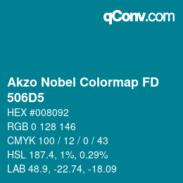 Color code: Akzo Nobel Colormap FD - 506D5 | qconv.com