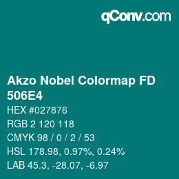 Code couleur: Akzo Nobel Colormap FD - 506E4 | qconv.com