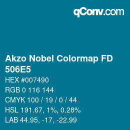 Farbcode: Akzo Nobel Colormap FD - 506E5 | qconv.com