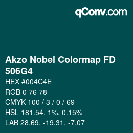 Código de color: Akzo Nobel Colormap FD - 506G4 | qconv.com