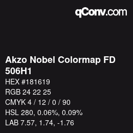 Color code: Akzo Nobel Colormap FD - 506H1 | qconv.com