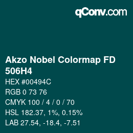 Code couleur: Akzo Nobel Colormap FD - 506H4 | qconv.com