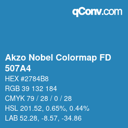 Color code: Akzo Nobel Colormap FD - 507A4 | qconv.com