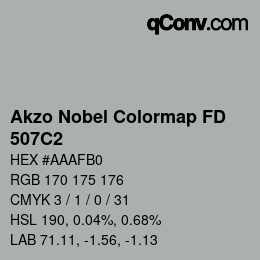 Color code: Akzo Nobel Colormap FD - 507C2 | qconv.com