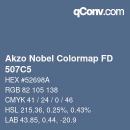 Farbcode: Akzo Nobel Colormap FD - 507C5 | qconv.com