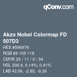 Color code: Akzo Nobel Colormap FD - 507D3 | qconv.com