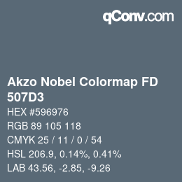 Código de color: Akzo Nobel Colormap FD - 507D3 | qconv.com