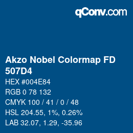 Color code: Akzo Nobel Colormap FD - 507D4 | qconv.com