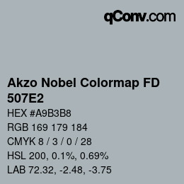 Color code: Akzo Nobel Colormap FD - 507E2 | qconv.com