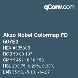 Color code: Akzo Nobel Colormap FD - 507E3 | qconv.com