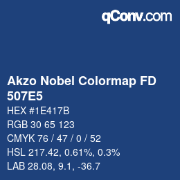 Color code: Akzo Nobel Colormap FD - 507E5 | qconv.com