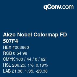 Color code: Akzo Nobel Colormap FD - 507F4 | qconv.com