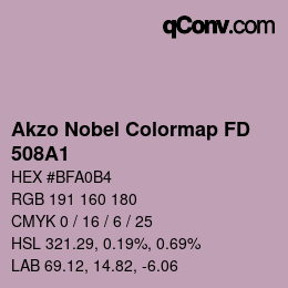 Code couleur: Akzo Nobel Colormap FD - 508A1 | qconv.com