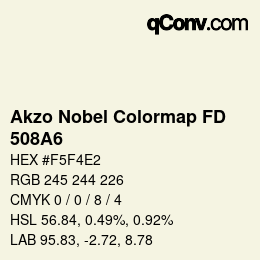 Code couleur: Akzo Nobel Colormap FD - 508A6 | qconv.com