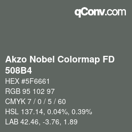 Code couleur: Akzo Nobel Colormap FD - 508B4 | qconv.com