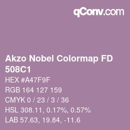 Code couleur: Akzo Nobel Colormap FD - 508C1 | qconv.com