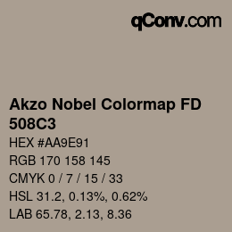 Color code: Akzo Nobel Colormap FD - 508C3 | qconv.com