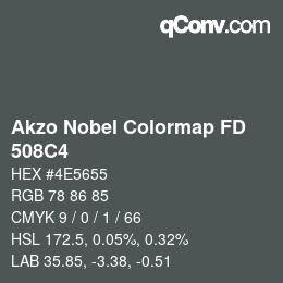 カラーコード: Akzo Nobel Colormap FD - 508C4 | qconv.com