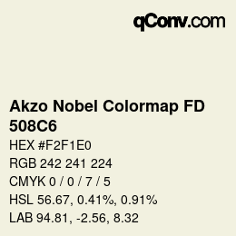 Color code: Akzo Nobel Colormap FD - 508C6 | qconv.com