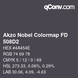Código de color: Akzo Nobel Colormap FD - 508D2 | qconv.com