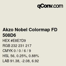 Color code: Akzo Nobel Colormap FD - 508D6 | qconv.com