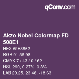 Code couleur: Akzo Nobel Colormap FD - 508E1 | qconv.com