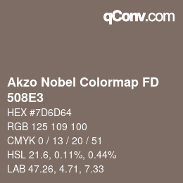 Color code: Akzo Nobel Colormap FD - 508E3 | qconv.com