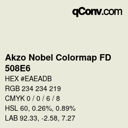 Color code: Akzo Nobel Colormap FD - 508E6 | qconv.com