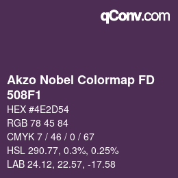 Code couleur: Akzo Nobel Colormap FD - 508F1 | qconv.com
