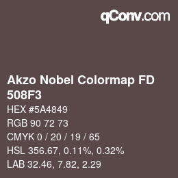 Color code: Akzo Nobel Colormap FD - 508F3 | qconv.com