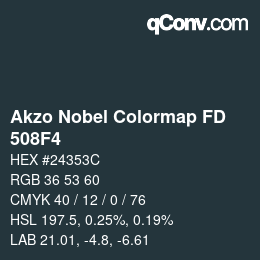 Color code: Akzo Nobel Colormap FD - 508F4 | qconv.com