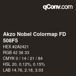 Código de color: Akzo Nobel Colormap FD - 508F5 | qconv.com