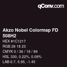 Color code: Akzo Nobel Colormap FD - 508H2 | qconv.com