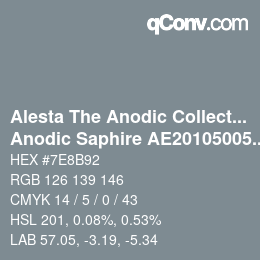 Code couleur: Alesta The Anodic Collection - Anodic Saphire AE2010500520 | qconv.com