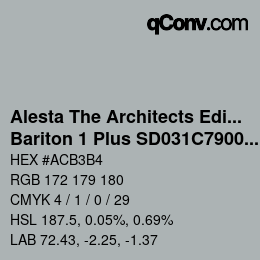 カラーコード: Alesta The Architects Edition - Bariton 1 Plus SD031C7900620 | qconv.com