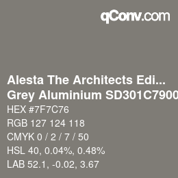 Farbcode: Alesta The Architects Edition - Grey Aluminium SD301C7900720 | qconv.com