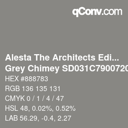 Farbcode: Alesta The Architects Edition - Grey Chimey SD031C7900720 | qconv.com