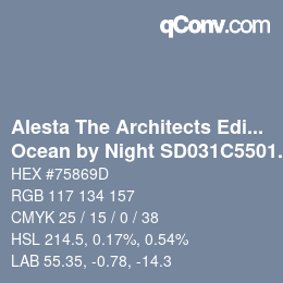 Farbcode: Alesta The Architects Edition - Ocean by Night SD031C5501420 | qconv.com