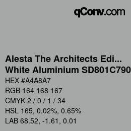 Farbcode: Alesta The Architects Edition - White Aluminium SD801C7900620 | qconv.com