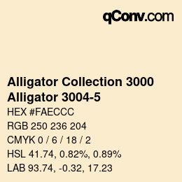 Código de color: Alligator Collection 3000 - Alligator 3004-5 | qconv.com