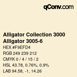 Code couleur: Alligator Collection 3000 - Alligator 3005-6 | qconv.com