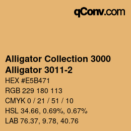 Código de color: Alligator Collection 3000 - Alligator 3011-2 | qconv.com