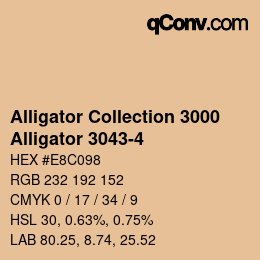 Código de color: Alligator Collection 3000 - Alligator 3043-4 | qconv.com