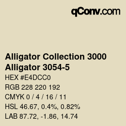 Código de color: Alligator Collection 3000 - Alligator 3054-5 | qconv.com