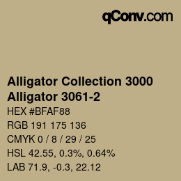 カラーコード: Alligator Collection 3000 - Alligator 3061-2 | qconv.com