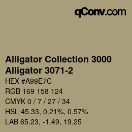 Código de color: Alligator Collection 3000 - Alligator 3071-2 | qconv.com