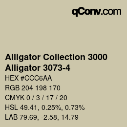 カラーコード: Alligator Collection 3000 - Alligator 3073-4 | qconv.com