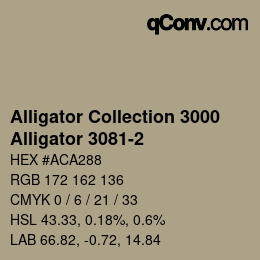 カラーコード: Alligator Collection 3000 - Alligator 3081-2 | qconv.com