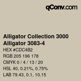 カラーコード: Alligator Collection 3000 - Alligator 3083-4 | qconv.com